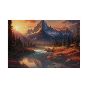 Grand Teton Nationalpark | Motiv Berg Puzzle | 110/252/520/1014 Teile | Familienaktivität | Entspannend und herausfordernd