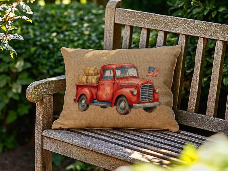 Painted Americana Clip Art, Rustic Watercolor Graphics (Digital Download) image 3