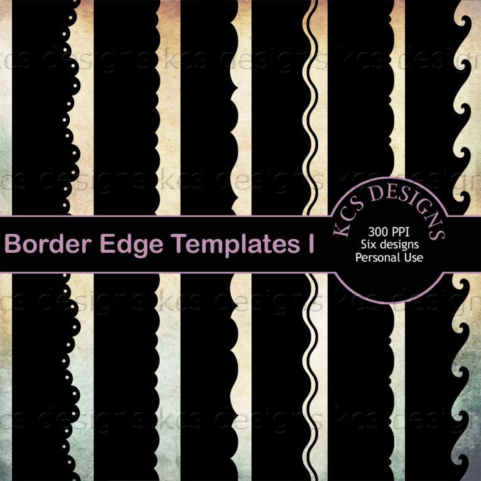 Edge Border Templates I, Decorative Page Borders (digital Download) - Etsy