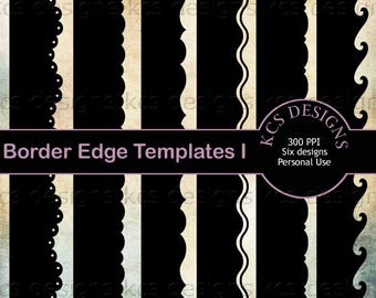 Edge Border Templates I, Decorative Page Borders (Digital Download)