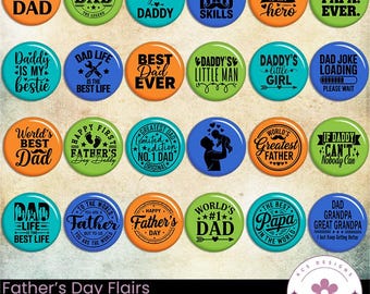 Father's Day Digital Flairs: Scrapbook & Card Making (Digital Download)