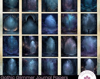 Gothic Glimmer Journal Papers: Dark Fairy Tale Architecture (Digital Download)