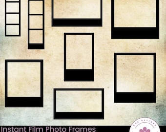 Polaroid Style Photo Frames: PNG & Photoshop Overlays (Digital Download)