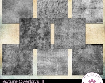 Texture Overlays III: Grayscale Backgrounds for Paper (Digital Download)