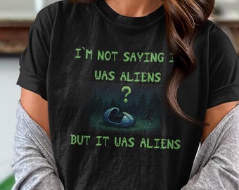 It Was Aliens T-Shirt, Stardew Valley, Retro Gaming Shirt, Cozy Gaming, Pixel Art, Video Game Tee, Gamer Gift, Stardew Valley Gift