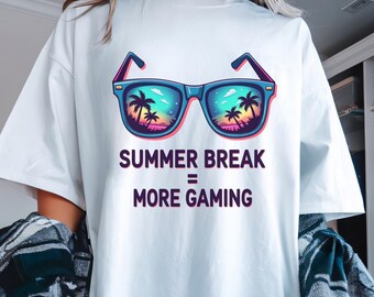 Summer Gaming Aesthetic Tee Gamer Girl Comfort Colors Shirt Cozy Retro Gift for Her Vacation Gamer Outfit Twitch Streamer Merch