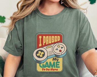 Comfort Colors Gamer Tee Retro Gaming T-Shirt Gamer Shirt Gift for Gamer Video Games Pixel Art Shirt Cute Gamer Tee Gaming Lover Gift