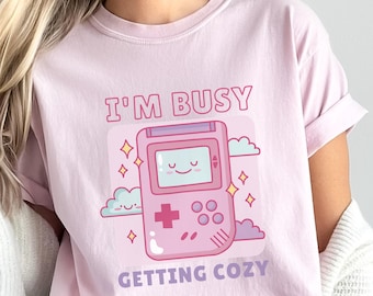 Cute Kawaii Gamer Tee Shirt Comfort Colors Tee for Cozy Gaming Lovers Retro Gaming Aesthetic Gift for Gamergirls and Video Game Fans