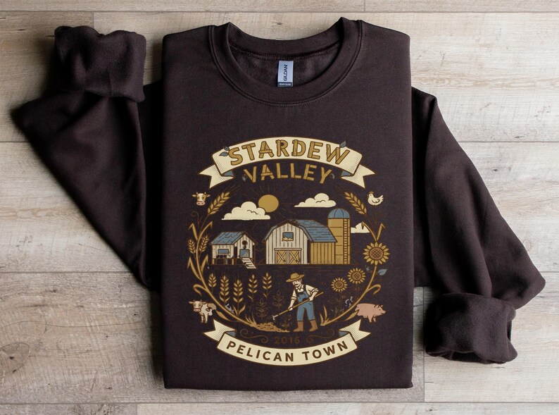 Stardew Valley Pelican Town Farm Art, Gaming Gift, Indie Game Merch, Farming Simulator, Retro Gamer, 2016 Crops Animals Barn

Stardew Valley