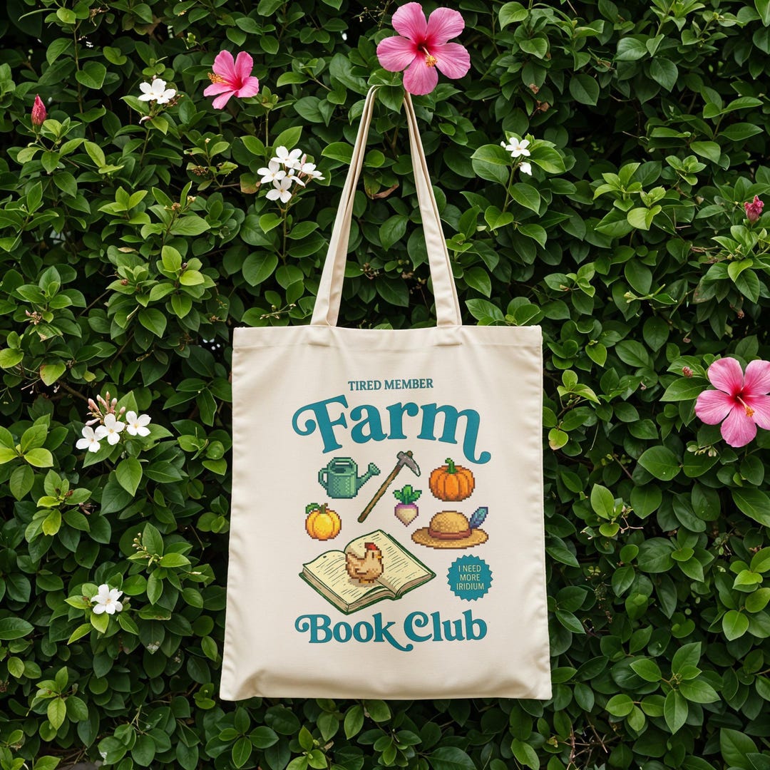Farming Sim Merch Stardew Valley Tote Farming Simulator Indie Games Cozy Gaming Stardew ...