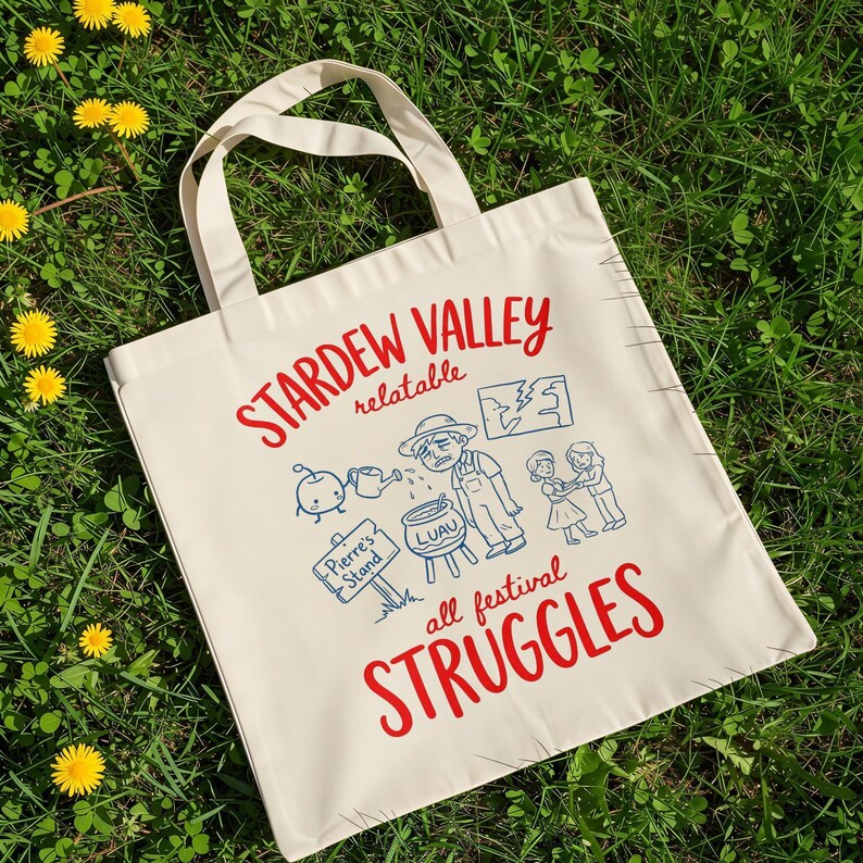 Relatable Merch Stardew Valley Tote Farming Simulator Indie Games Cozy Gaming Relatable ...