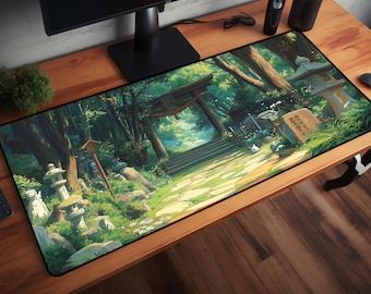 Kawaii Anime Desk Mat Cute, Cozy, Floral Aesthetic for Gaming Workstations Ideal Gift for Gamers Office Decor