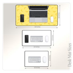 バナナ柄デスクマット 大型マウスパッド。キュートで美しいデスクセットアップや、フルーツをテーマにした楽しいワークスペース、ゲームステーションに最適です。 画像 6