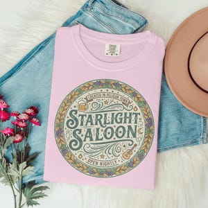 Vintage Starlight Saloon T-Shirt, Retro Graphic Tee, Casual Summer Outfit, Unisex Graphic Tee, Boho Style Shirt, Hipster Fashion Top