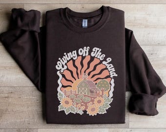 Living Off The Land Cottagecore T-shirt Farmcore esthetische gezellige tuinman cadeau rustieke boerderij T-shirt natuurliefhebber shirt Homesteading kleding