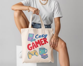 Canvas Mysig gamerväska Gaming Lifestyle Present till gamer Videospelspelare Bekväm spelälskare Geek Nörd Presentidé för gamers