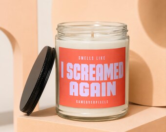 Horror Gamer Candle Horror Game Gift Survival Horror Gaming Present Fandom Decor PC Video Game Lover Christmas DND Funny Dungeon Master Soy
