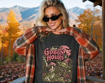 Comfort Colors® Goblin Hours Shirt „Bitte nimm mich nicht wahr“ Lustiges Shirt für Introvertierte Sarkastisches Zitat Shirt Geschenk für Introvertierte T-Shirt
