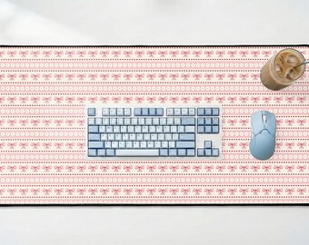 Tappetino per mouse rosa per scrivania, grazioso tappetino per scrivania da ufficio, grazioso regalo per l'arredamento dello spazio di lavoro, per ragazze e adolescenti, accessorio carino per il lavoro da casa.