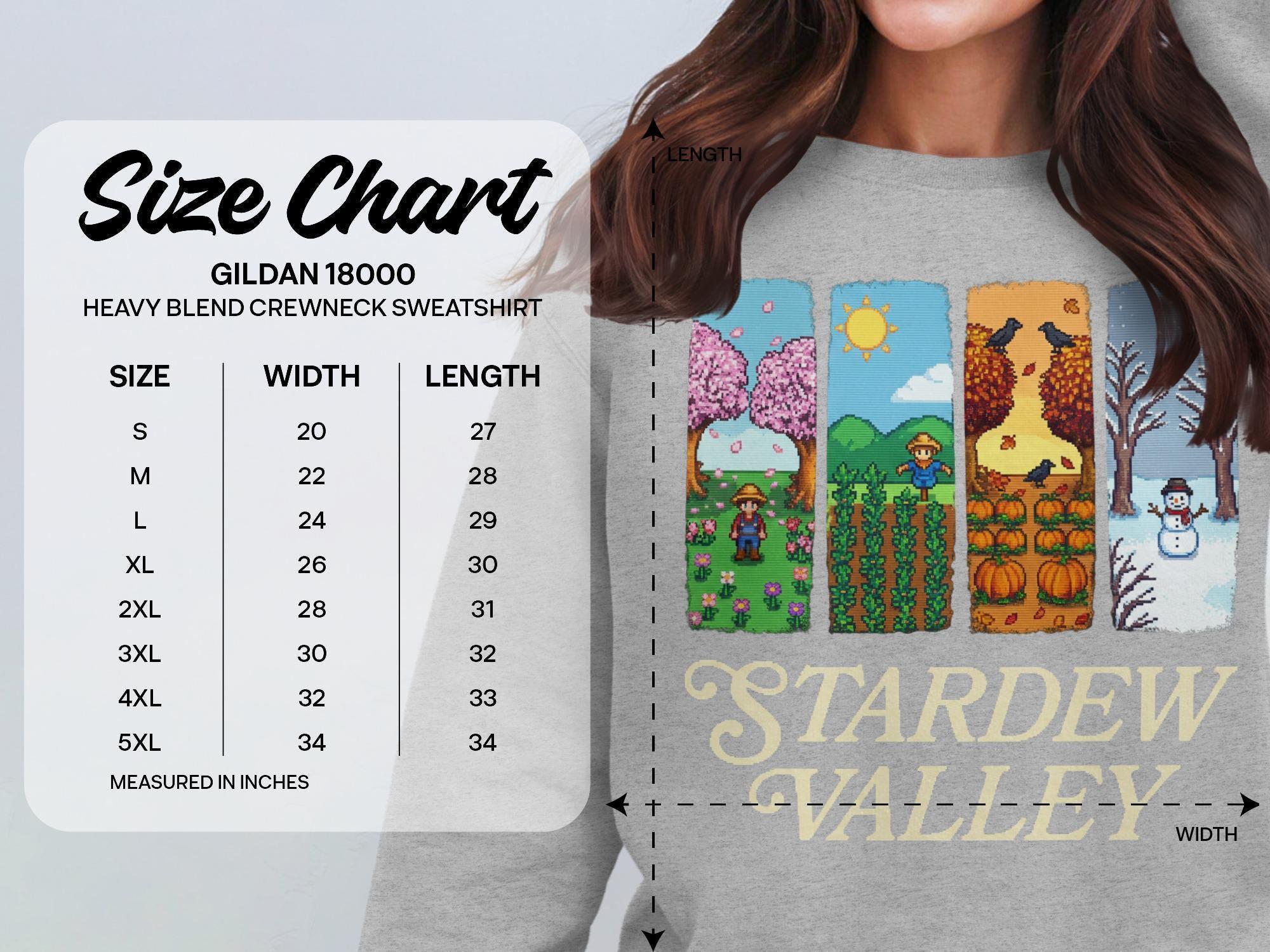Farming Sim Merch Stardew Valley Shirt Sweatshirt, Seasons Pixel Art Tee, Cozy Gaming ...