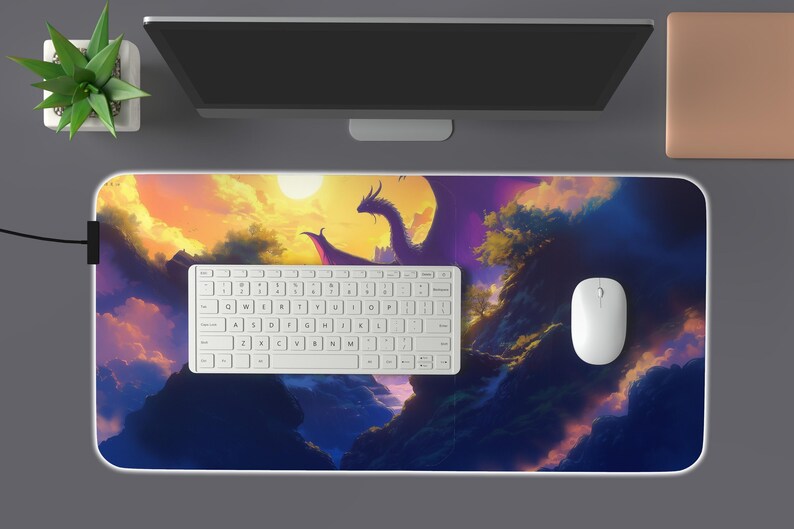 a computer mouse and keyboard on a desk