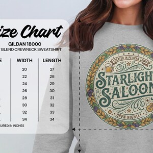 Starlight Saloon Graphic Sweatshirt, Vintage Style Pullover, Cozy Crewneck Jumper, Retro Design Sweater, Fall Winter Apparel