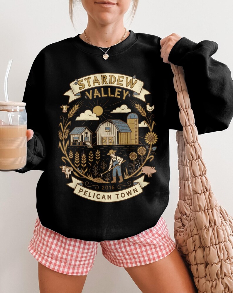 Stardew Valley Pelican Town Farm Design, Cozy Game, Farmer Gift, Retro Gaming, 2016 Video Game, Harvest Moon Vibes, Countryside Barn