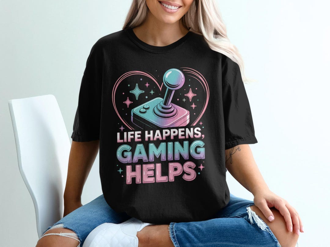 Life Happens Gaming Helps T-shirt, Stardew Valley Shirt, Cozy
