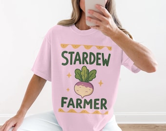 Stardew Valley shirt gezellige gaming kleding Stardew Farmer Tee gamer meisje cadeau indie game top cadeaus voor gamers Stardew Merch schattig gaming