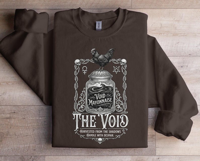 Unique Gothic Dark Humor Shirt, The Void Graphic Tee, Handled with Despair, Void Mayonnaise Design, Alternative Fashion Trend, Unisex Top