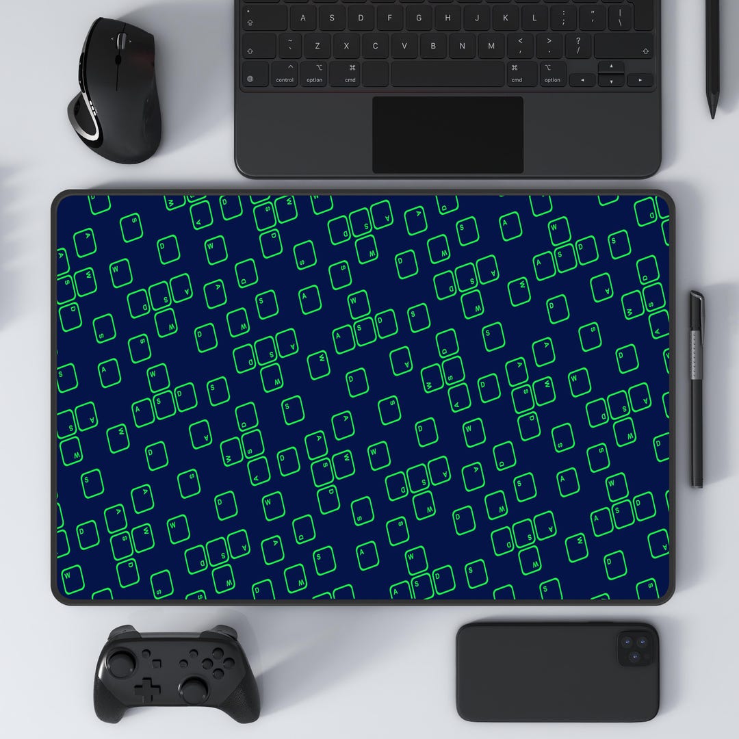 Key Pad Mat Large Keyboard-themed Desk Mat Non-slip Gaming Mouse Pad for Office or ...