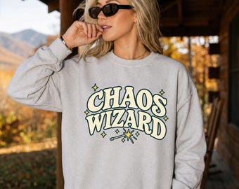 Comfort Colors® Chaos Wizard Shirt Lustiges D&D-Shirt Fantasy-Gamer-Geschenk Nerdiges Tabletop-RPG-T-Shirt Geschenk für Magie-Liebhaber Sarkastisches Zitat-Shirt für Männer