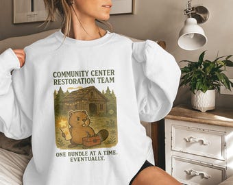 Stardew Valley Restoration Sweatshirt, Mysig Gamer Crewneck, Gåva Med Farm Life, Cottagecore Kläder, Rolig Bäver, Medborgarhus, Pixelkonst