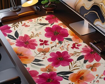 XXL Anime Maus Pad Große Gamer Schreibtischmatte TKG Playmat gemütliches Gaming Zimmer Dekor Einrichtung Accessoire für ästhethsische Batts & Vibes