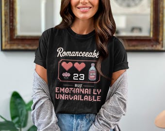 Stardew Valley Shirt Romanceable, But Emotionally Unavailable Pixel Art T-Shirt, Cozy Gaming Tee, Gamer Gift, Stardew Merch, Video Game