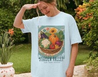 Stardew Valley shirt gezellige gaming kleding gamer vriendin cadeau indie games merchandise Stardew Valley cadeau boerderij vers ontwerp Pelican Town T-shirt