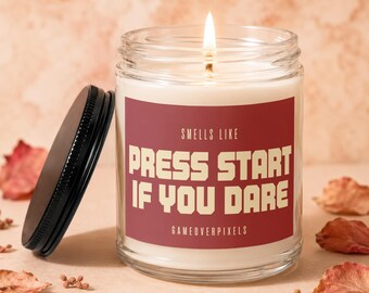 Horror Gamer Candle Survival Horror Game Fandom Candles Gamer Gift for Him Funny DND Candle PC Gamer Gift Soy Candle