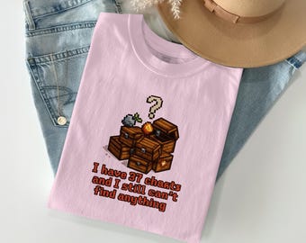 Stardew Valley T-Shirt I Have 37 Chests Funny Gamer Shirt Video Game Tee Stardew Merch Indie Game Pixel Art Shirt Gaming Gift