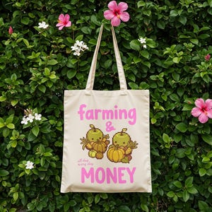 Stardew valley tote bag farming simulator gift indie games merch stardew cozy gaming aesthetic junimo pixel art grocery stardrop gamer gifts