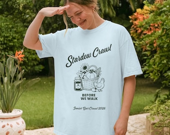 Stardew Valley Shirt gezellig gamen gamer meisje cadeau indie games merchandise cadeaus voor vriendin Stardew kip T-shirt pelikaan stad gezellige esthetiek