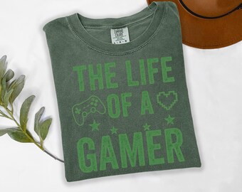 Camiseta "La vida de un gamer" de Stardew Valley Harvest Moon, juego acogedor, regalo de Stardew Valley, idea de regalo para gamers, amante de los videojuegos.