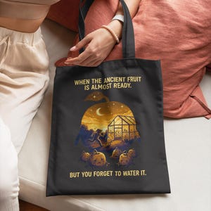 Stardew valley tote bag funny ancient fruit drama farming simulator indie games cozy gaming junimo gift cute stardrop pelican town unique
