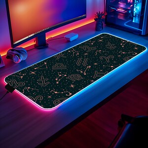 a computer desk with a computer on it