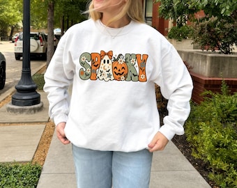 Comfort Colors® Gruselshirt – Süßes Halloween-Shirt – Trendiges Herbstshirt für Damen – Gemütliches Shirt für die Jahreszeit – Gruseliges Geschenk – Herbst-T-Shirt – Geschenkidee für Sie