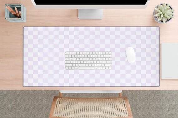 Pastel Purple XXL Anime Mouse Pad Cute Gaming Desk Mat Large Gamer Setup TCG Playmat Cozy Desk Accessory for Ultimate Gaming Setup