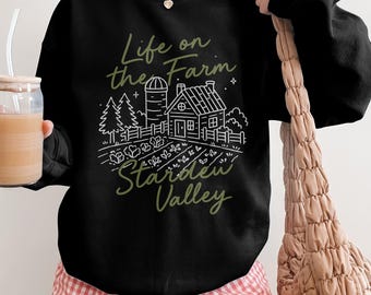 Stardew Valley Shirt gezellige Gaming Tee leven boerderij Sweatshirt gamer meisje cadeau Indie Games fan Stardew Merch Pelican Town stijl cadeaus voor