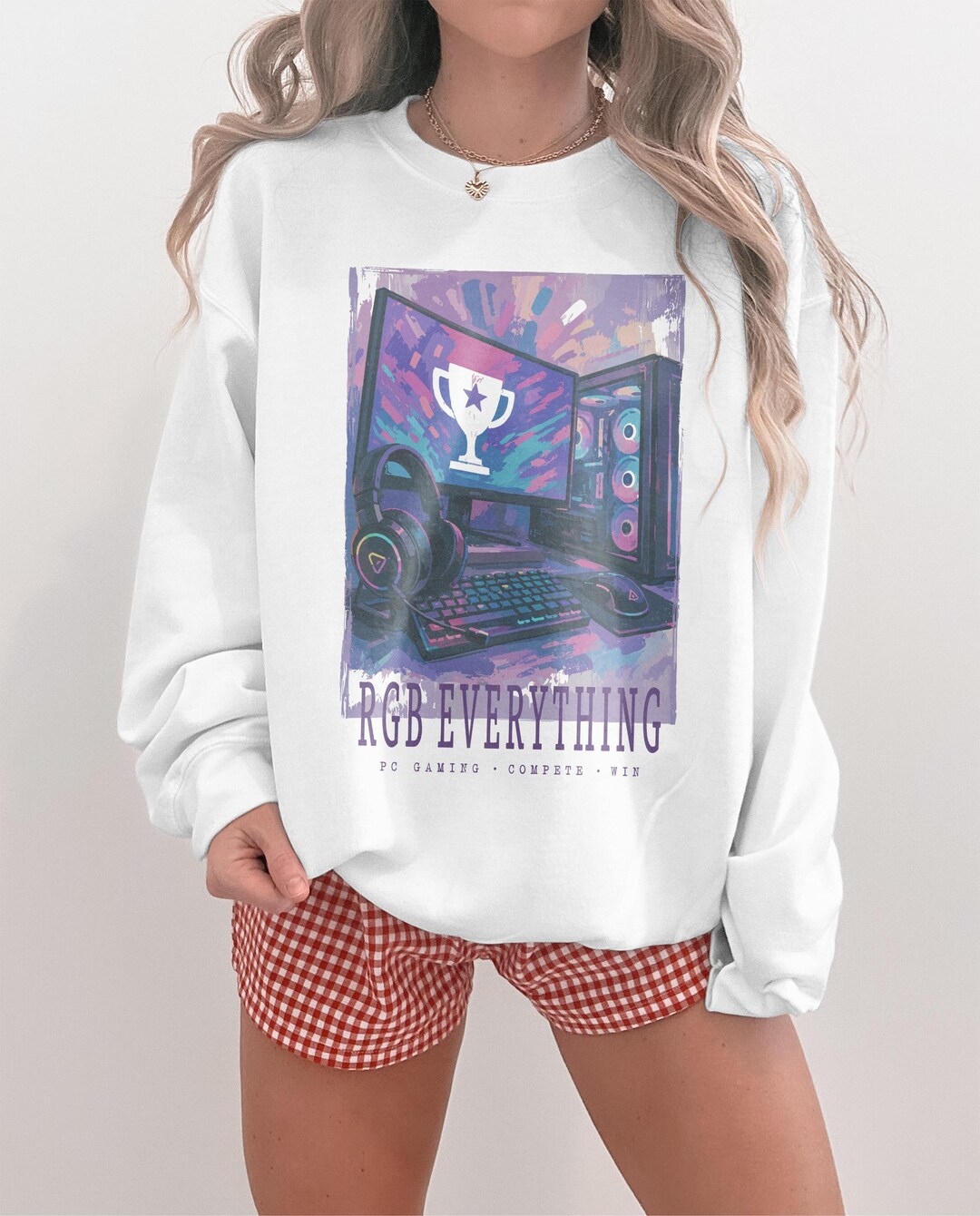 Cozy Gamer Shirt Gaming Video Games PC Gamer Gift Apparel Sweatshirt ...