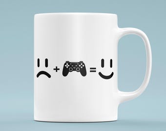 Taza de café para juegos, acogedora idea de regalo para gamers, taza geek para él o ella, accesorio para amantes de los videojuegos para una configuración de juego acogedora y mañanas nerd