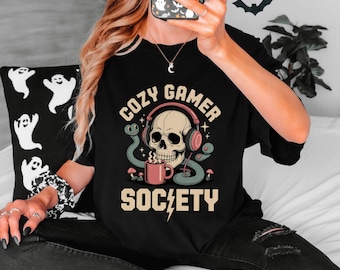 Cozy Gamer Shirt Cozy Gamer Merchandise Comfort Colors Tee Gamer Gifts for Her Gamer Girl Gifts Cute Gamer T Shirt Gaming Aesthetic Shirt