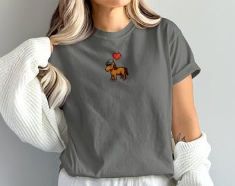 Stardew Valley Horse T-Shirt, Pixel Art Shirt, Indie Video Game Tee, Cozy Gaming Gift, Gamer Shirt, Stardew Gift, StardewValley Merch